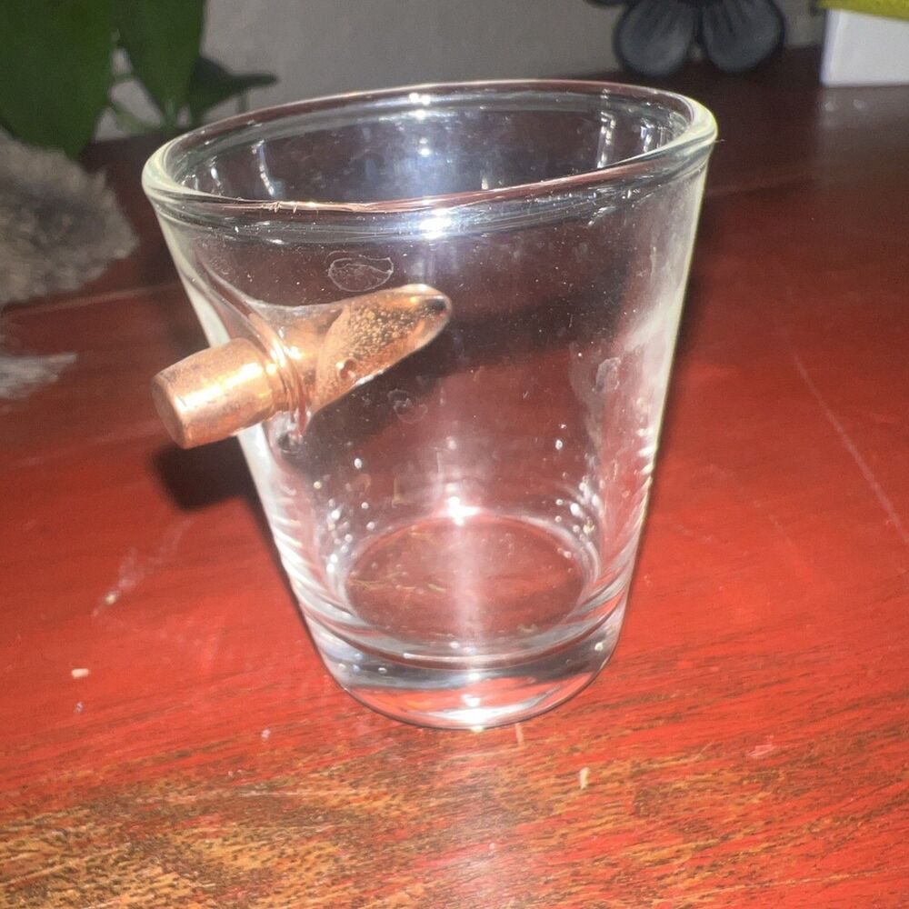 BenShot Rocks Glass w/Real Bullet
